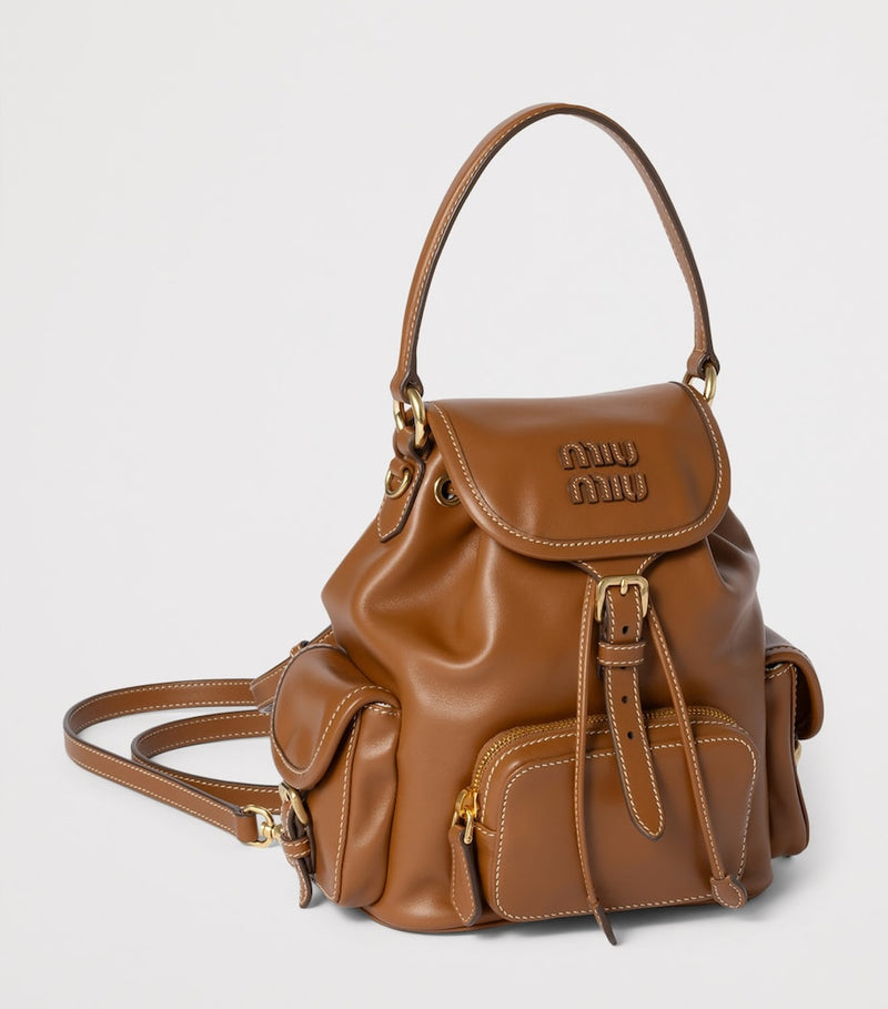 Miu Miu leather backpack 22cm x 18cm imported from the UK