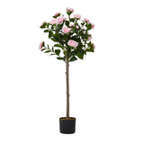 Livingandhome artificial camellia tree white flowers 90cm, UK version