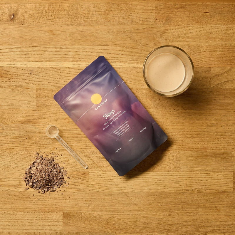 Cannaray sleep powder supplement chocolate 150g, UK version