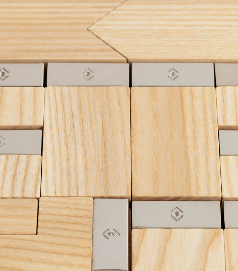 Swaine leather and maple wood chess set (British brand)