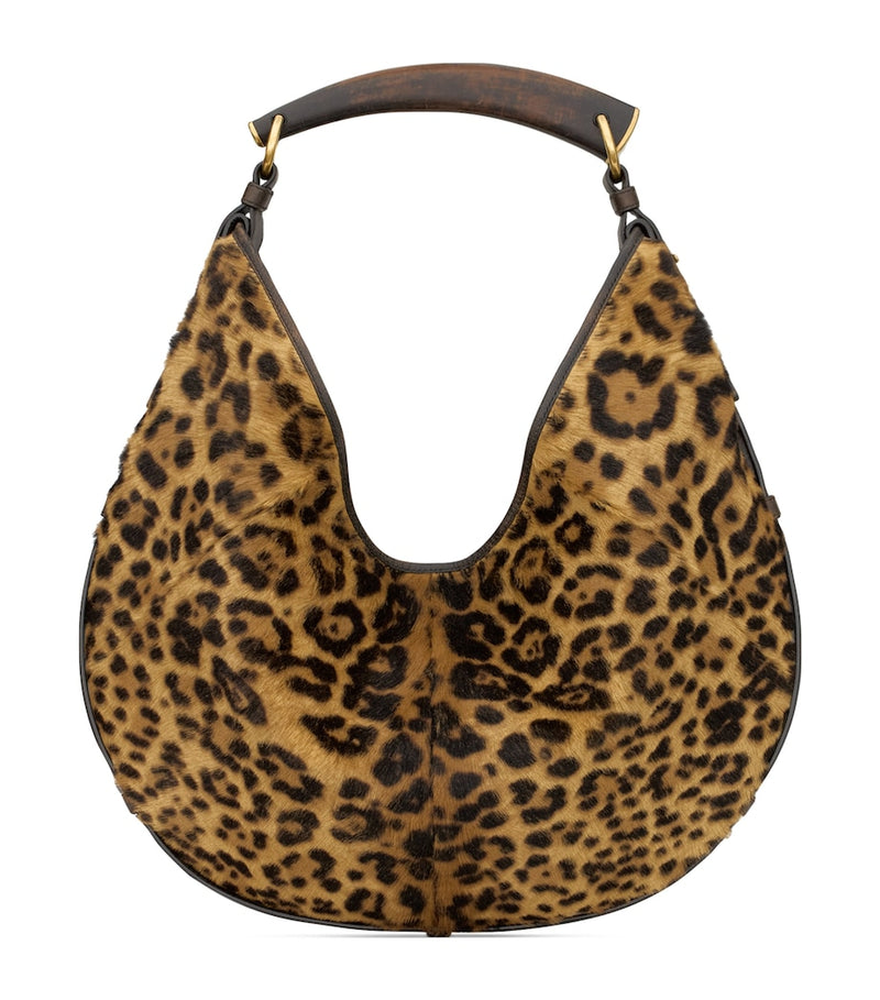 Saint Laurent medium leopard print shoulder bag - British product