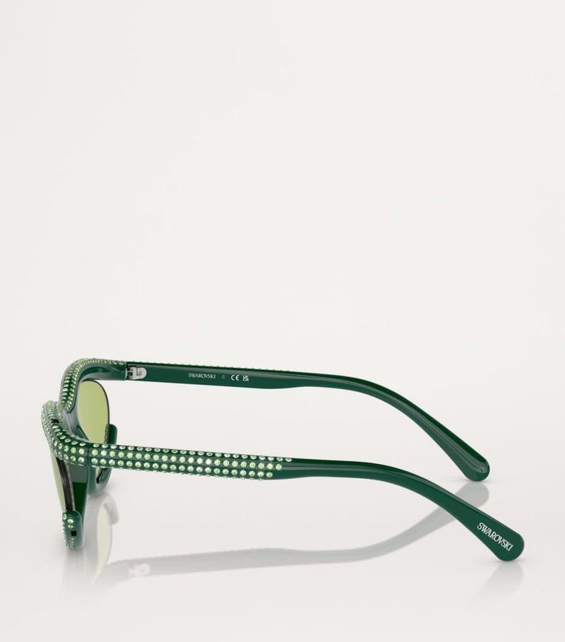 Swarovski Oval SK6006 sunglasses pavé crystals - British product