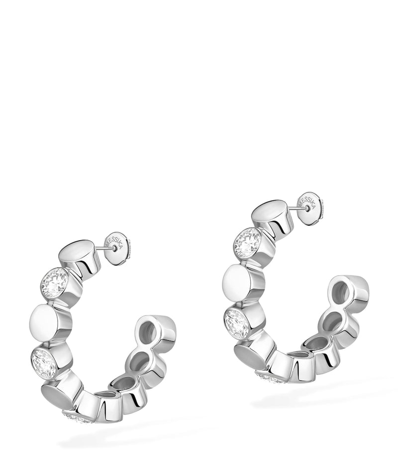 Messika D-Vibes mini diamond hoop earrings 0.32ct, UK version