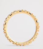 Suzanne Kalan yellow gold and diamond tech ring jackets size 8.5 (British brand)