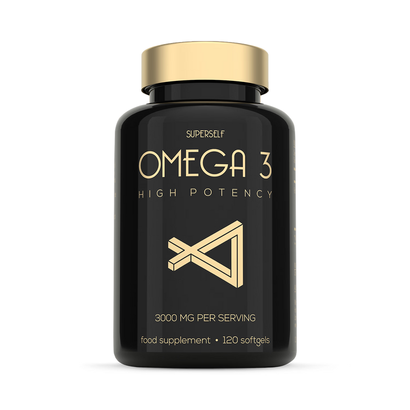 SuperSelf Omega-3 fish oil 3000mg triple strength 120 softgels - British product