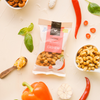 Organic chili-garlic cashew nuts 8x120g (British brand)