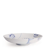 Harrods Royal Copenhagen Blue Fluted Mega Bowl Porcelain Serving Bowl 34cm- Buy online at McGrocer