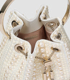 Jimmy Choo Pearl Bon Bon top-handle bag satin pearl - British product