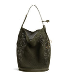 Alaïa large suede net hip bucket bag, UK version