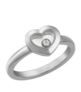 Harrods Chopard White Gold and Diamond Happy Diamonds Icons Ring- Buy online at McGrocer