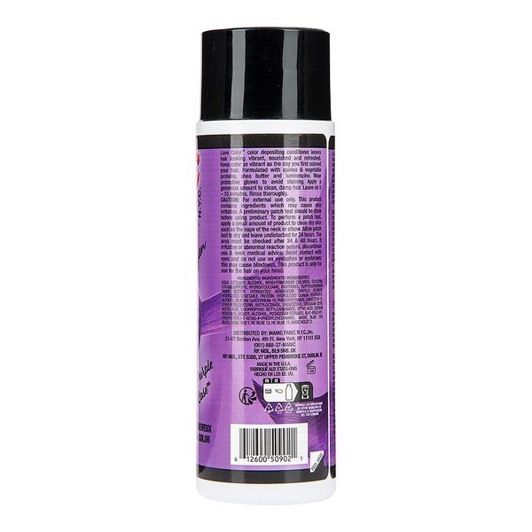 Love Color colour depositing conditioner purple rose hair care, UK version