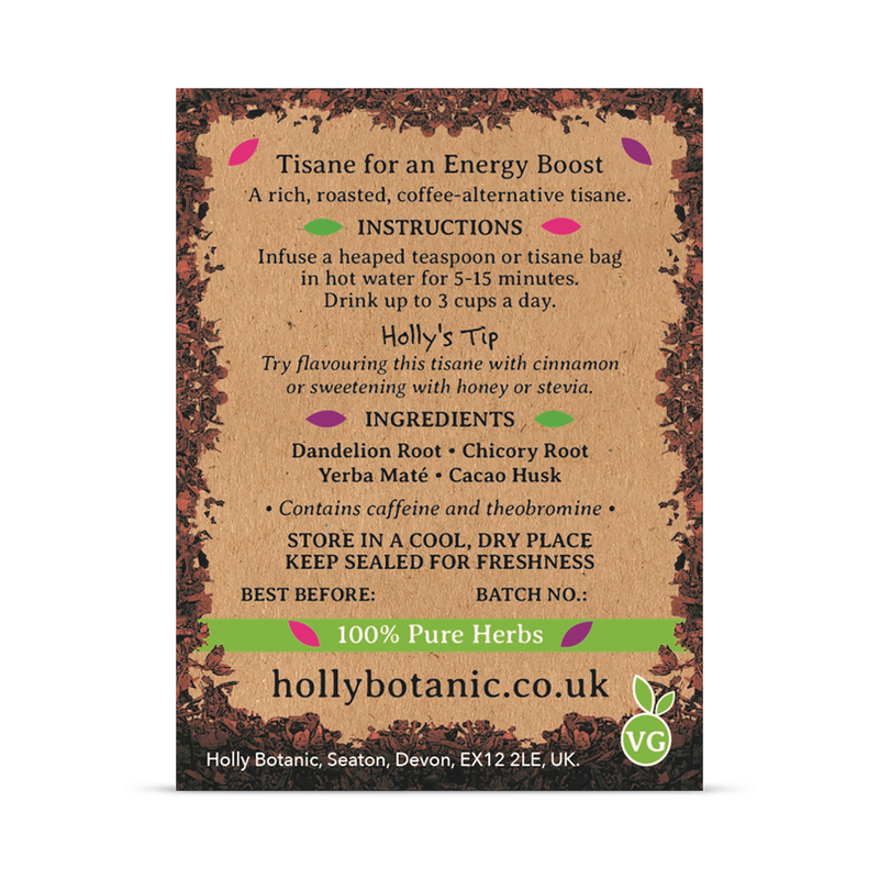 Holly Botanic Energise Tisane cacao maté 60 cups (British brand)