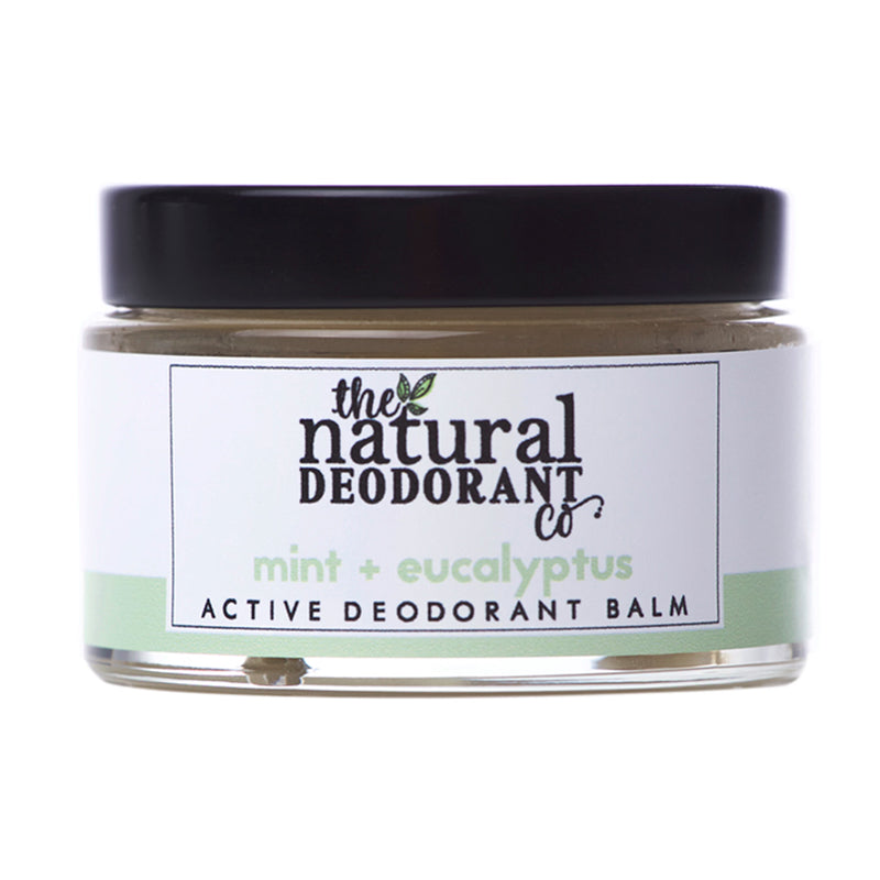 Natural Deodorant Co mint eucalyptus balm 55g, imported from the UK