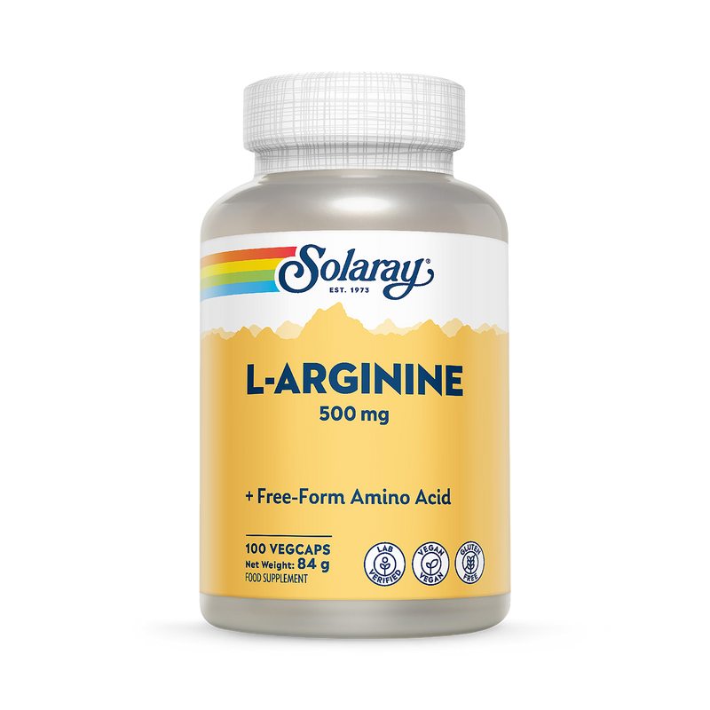 Solaray L-Arginine 500mg capsules 100 count (British brand)