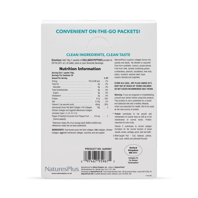 NaturesPlus collagen powder stick pack 20 sachets, UK version