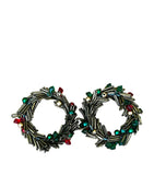 Les-Ottomans beaded Christmas napkin rings set of 2, UK version