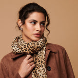 Izabel London animal printed relaxed shawl scarf, UK version