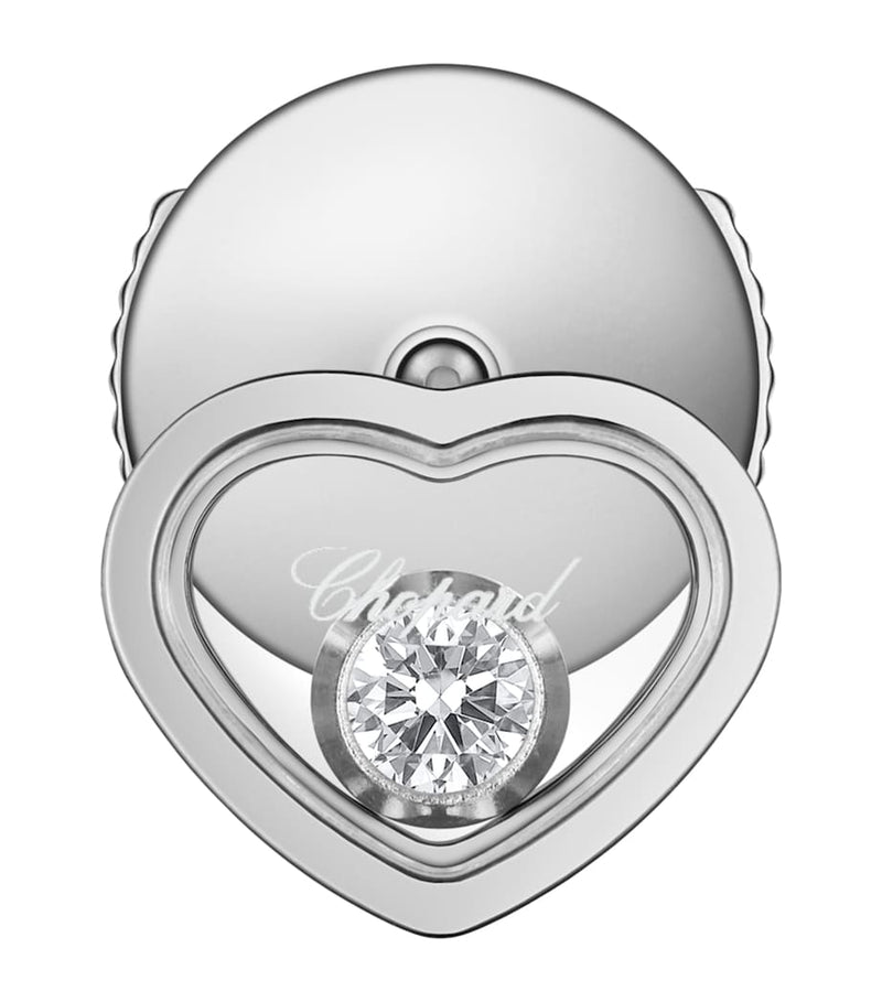 Chopard white gold diamond My Happy Hearts single earring, imported from the UK