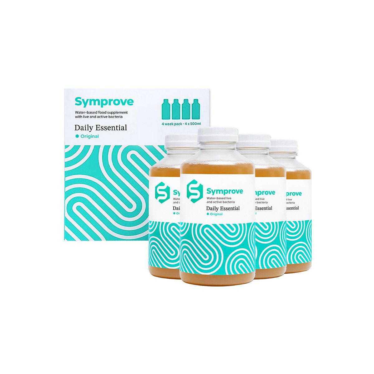 Symprove Water-Based Gut Supplement With Live and Active Bacteria, Original Flavour 4x500ml GOODS Boots