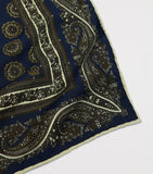 Dunhill mulberry silk floral medallion pocket square, UK version
