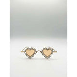 Superdrug SVNX Heart Diamante Sunglasses Gold Champagne- Buy online at McGrocer