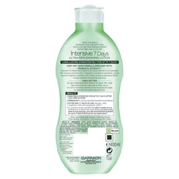 Garnier Intensive Shea Butter Body Lotion Dry Skin 400ml, UK version