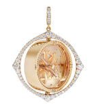 Annoushka yellow gold and diamond compass pendant, imported from the UK