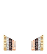 Harrods Boucheron Quatre Classique Mixed Gold and Diamond Stud Earrings- Buy online at McGrocer
