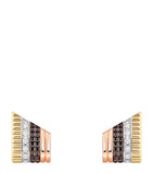 Boucheron Quatre Classique stud earrings mixed gold and diamond (British brand)