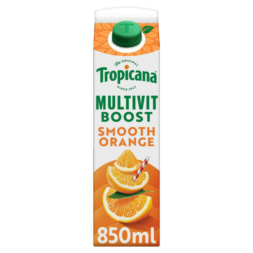 Tropicana Multivit Boost Smooth Orange 850ml GOODS ASDA
