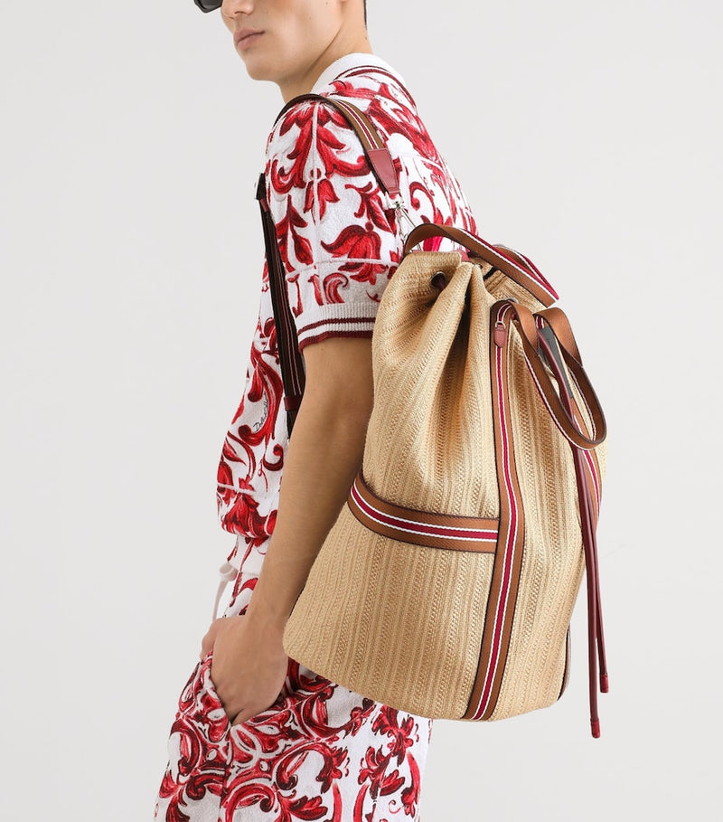 Dolce&Gabbana raffia leather backpack - British product