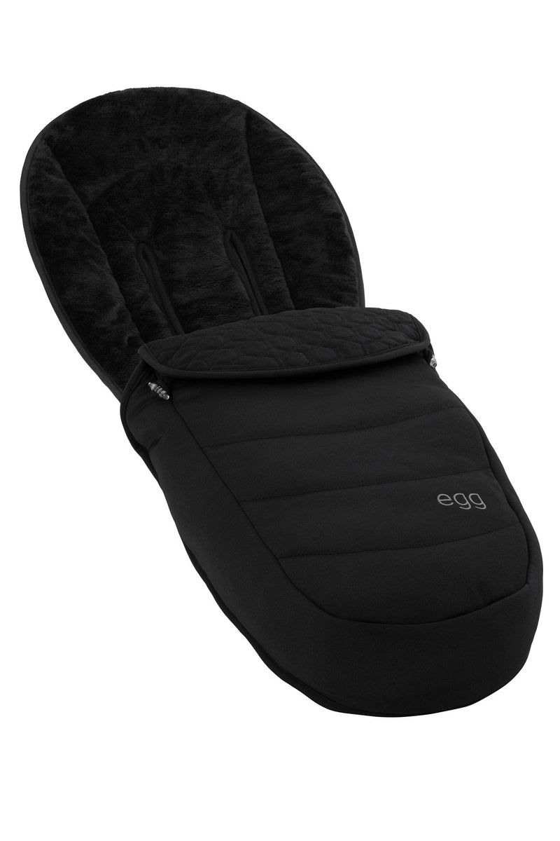 Egg 3 footmuff in Panther, imported from the UK