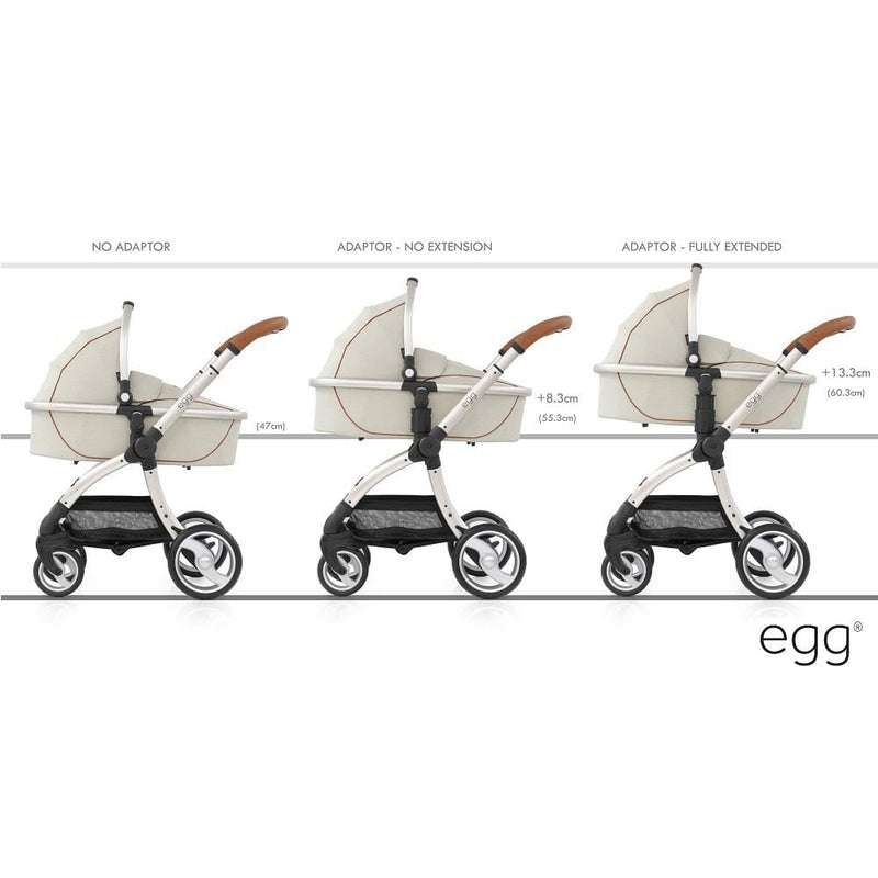 Egg adjustable height adaptors for carrycot, UK version