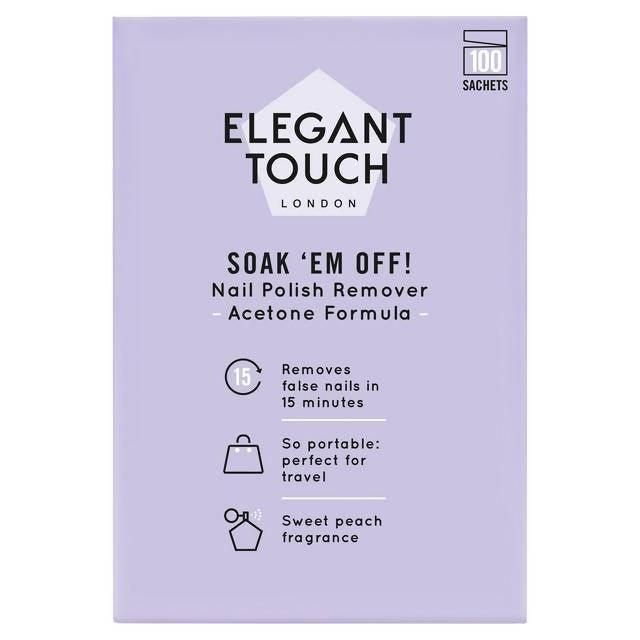 Elegant Touch Soak 'Em Off! Peach Fragrance 100 Sachets 0.5g