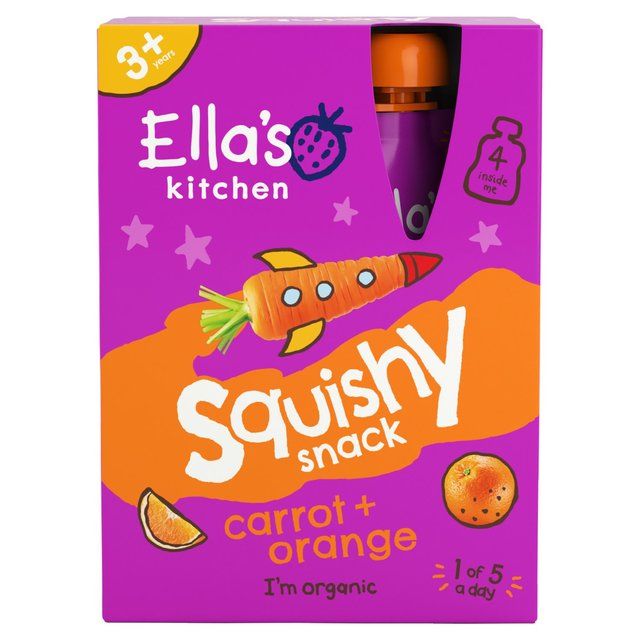 Ella's Kitchen Carrot and Orange Kids Drinks Multipack Pouch 3+ Years 4 per pack