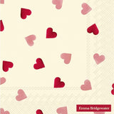 Emma Bridgewater Pink Hearts Napkins 20 per pack