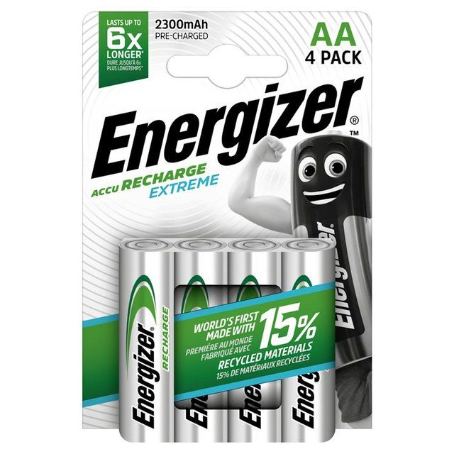 Energizer Extreme AA Rechargeable Batteries 4 per pack