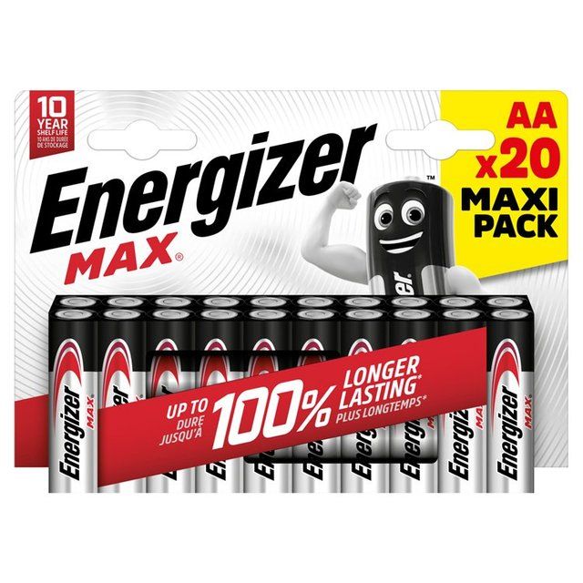 Energizer Max AA Batteries Alkaline 20 per pack