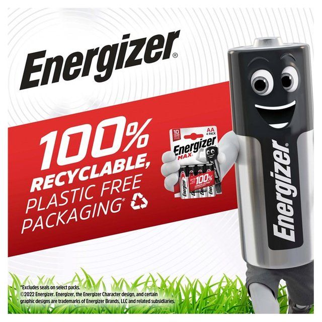 Energizer Max D Batteries Alkaline 4 per pack
