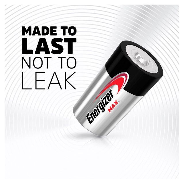 Energizer Max D Batteries Alkaline 4 per pack