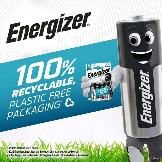 Energizer Max Plus AA Batteries Alkaline 8 per pack