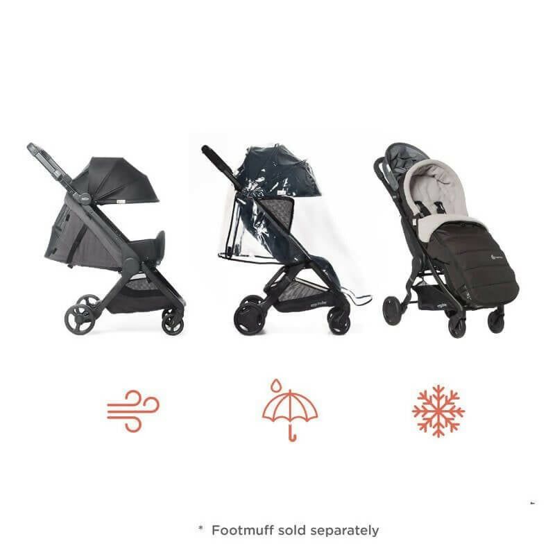 Ergobaby Metro+ Compact City Stroller with Carry Bag - Slate Grey