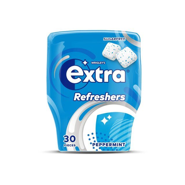 Extra Refreshers Peppermint Sugarfree Chewing Gum Bottle 30 Pieces 67g