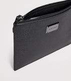 Emporio Armani grained leather logo pouch (British brand)