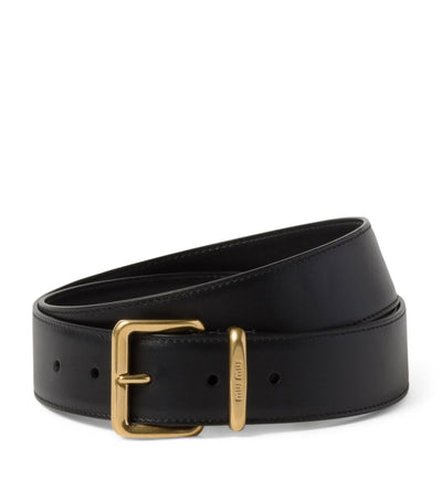 Harrods Miu Miu Leather Belt- Buy online at McGrocer
