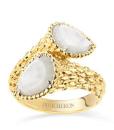 Harrods Boucheron Yellow Gold and Mother-of-Pearl Serpent Bohème Two-Stone Ring- Buy online at McGrocer