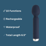Nauti 10 function silicone wand vibrator 6.5 inches, UK version