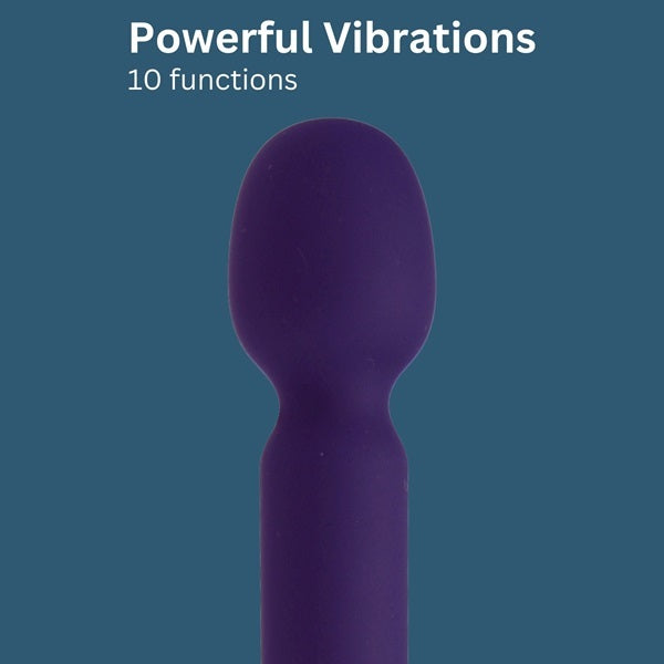 Nauti 10 function silicone wand vibrator 6.5 inches, UK version