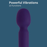 Nauti 10 function silicone wand vibrator 6.5 inches, UK version