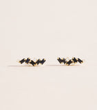 Suzanne Kalan Frenzy stud earrings black sapphires diamonds imported from the UK